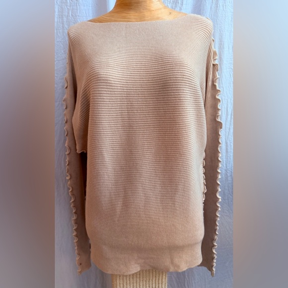 🔴 Allie Rose peach ribbed buttons in the back top - Picture 2 of 7